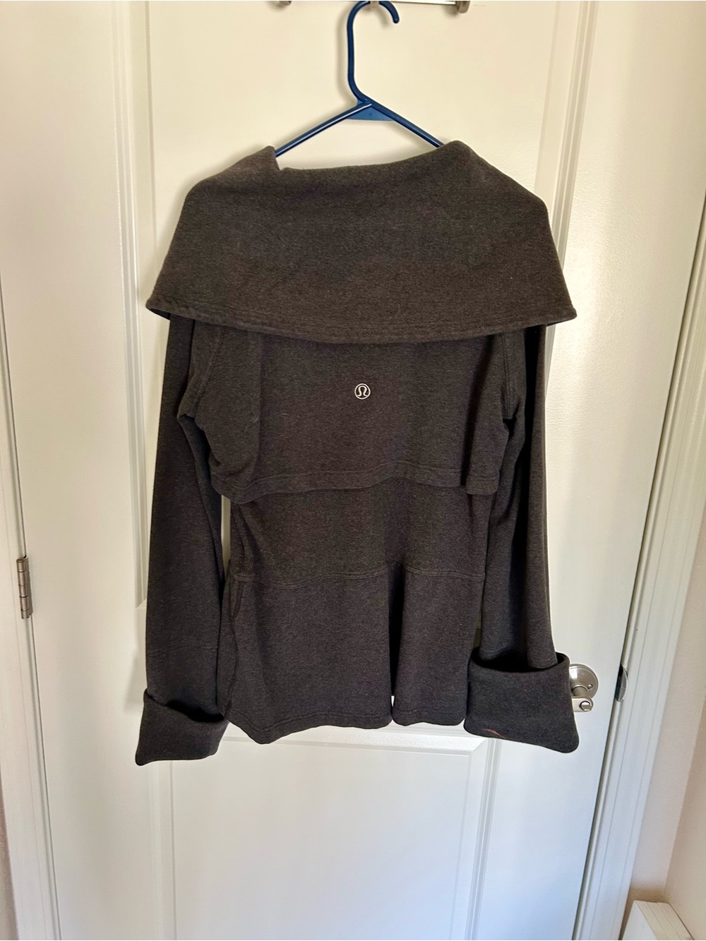 lululemon athletica Charcoal Asymmetrical Zip Funnel Neck Sweater - Picture 2 of 3